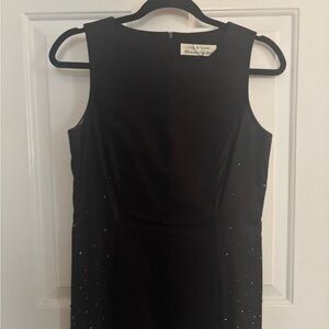 rag & bone Black Sleeveless Embellished Sheath Dress